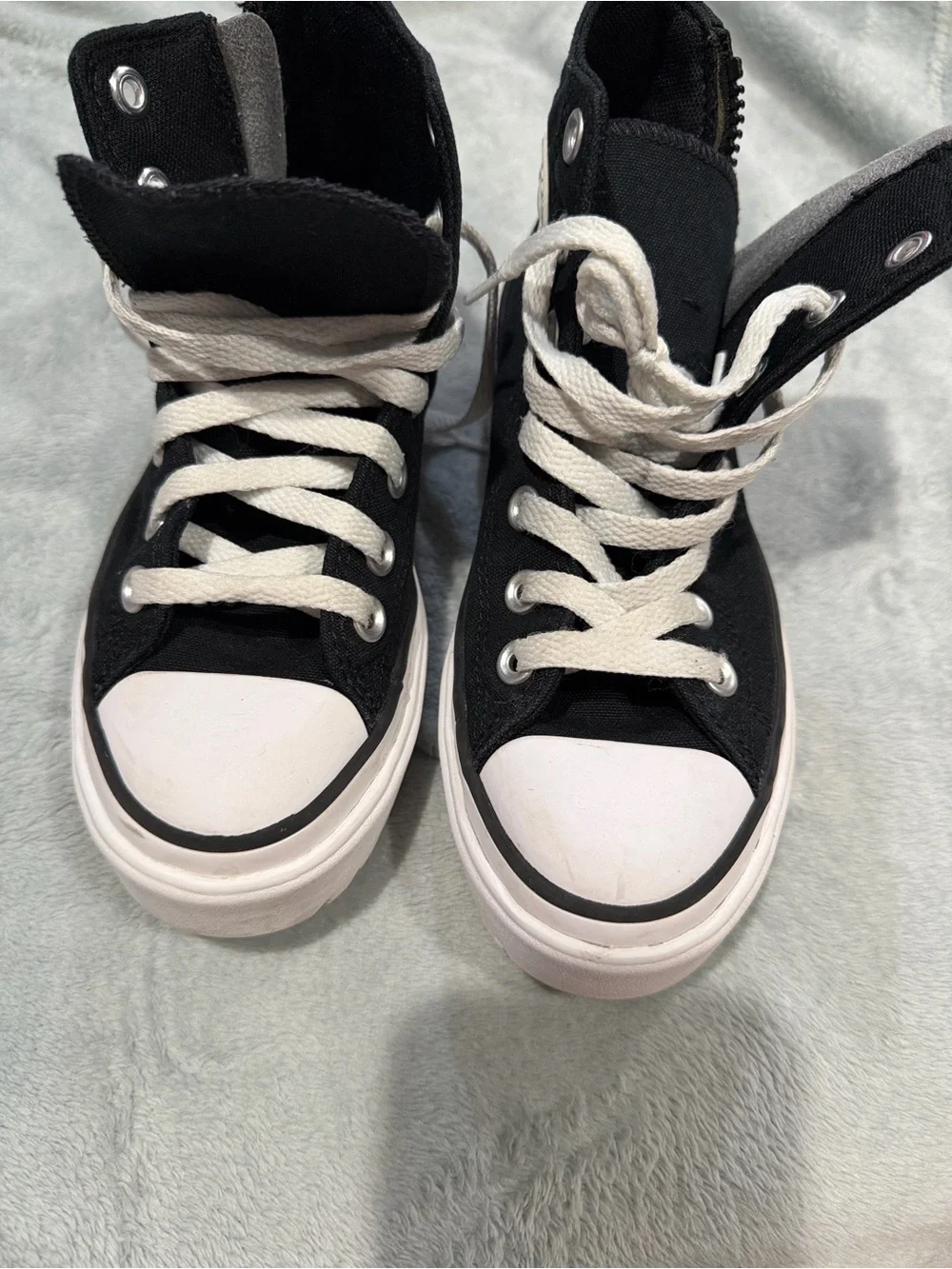 Converse Kids High-Top Sneakers in Black and White